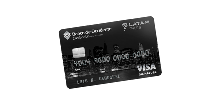 tarjeta de crédito visa SLT